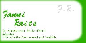 fanni raits business card